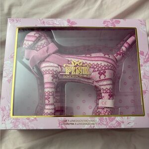 LoveShackFancy Pink Patterned Plush Dog Figurine